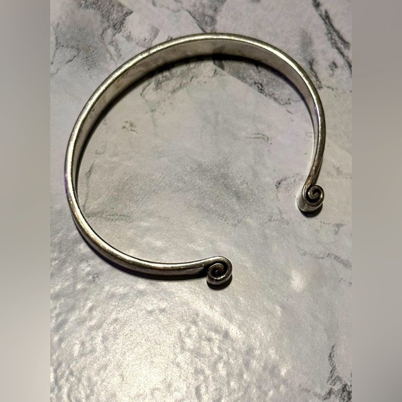 James Avery Retired Bracelet Greek Scroll Cuff 925 Sterling 6.75 26.8g 0684 R - Picture 8 of 14